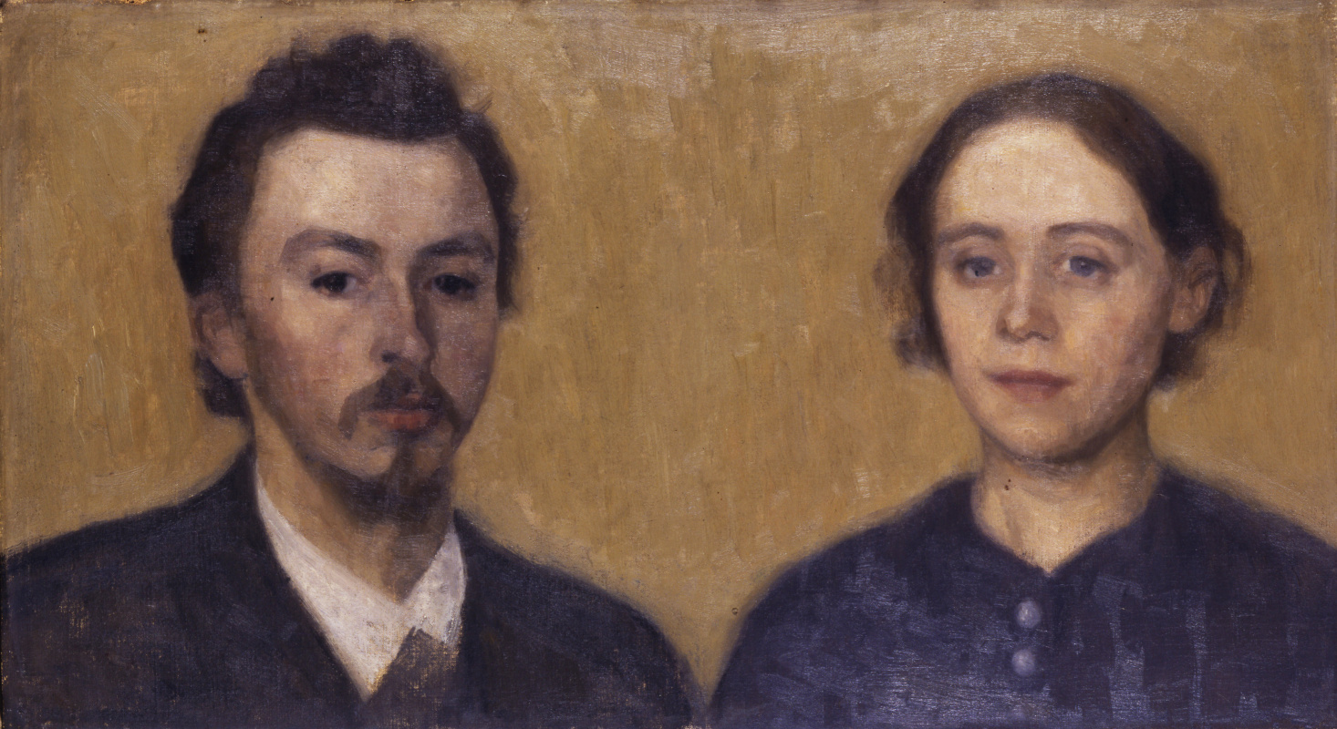 Vilhelm Hammershøi. Self-portrait with wife