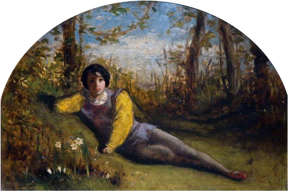 Arthur Hughes. Jeune poète. Croquis