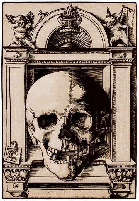 Hans Wehtlin. Skull in a Renaissance frame