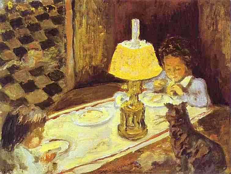 Pierre Bonnard. Girl with a cat
