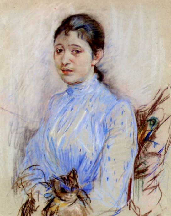 Berthe Morisot. Young Woman In A Blue Blouse