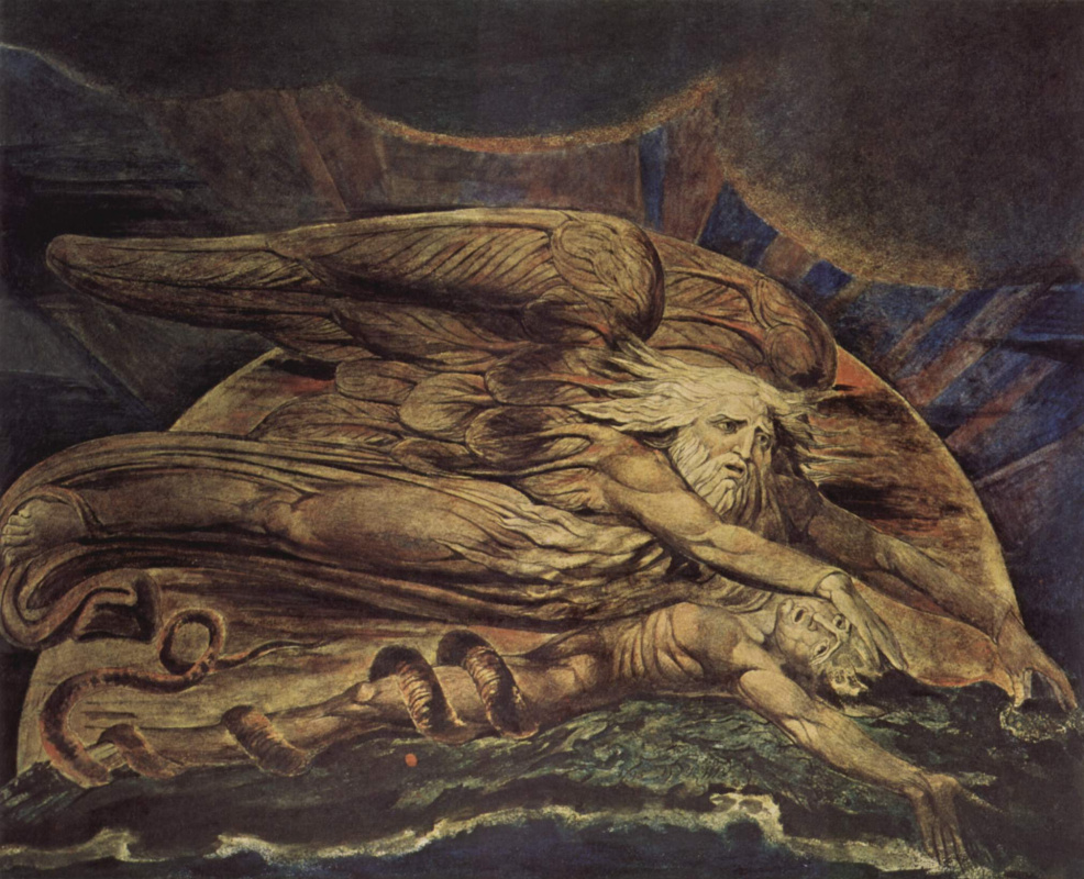 William Blake. Illustrations of the Bible. Elohim created Adam from the dust of the