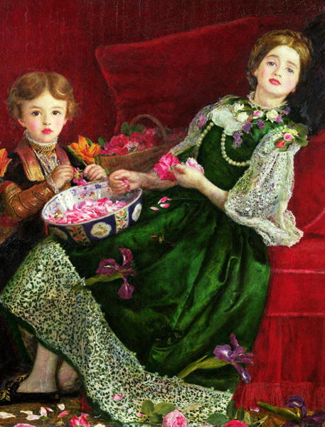 John Everett Millais. Bowl of petals