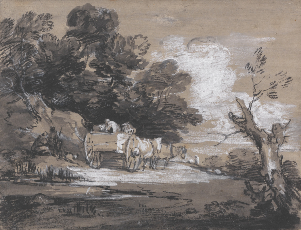 Thomas Gainsborough. Forest landscape with a peasant wagon