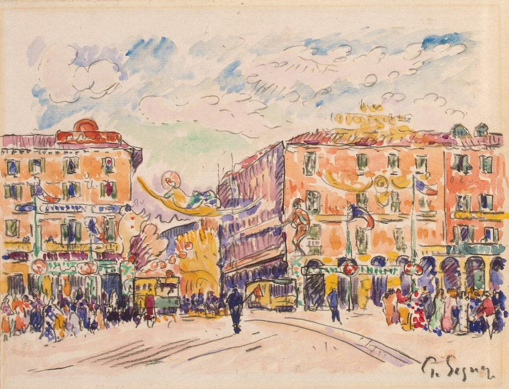 Paul Signac. Town square