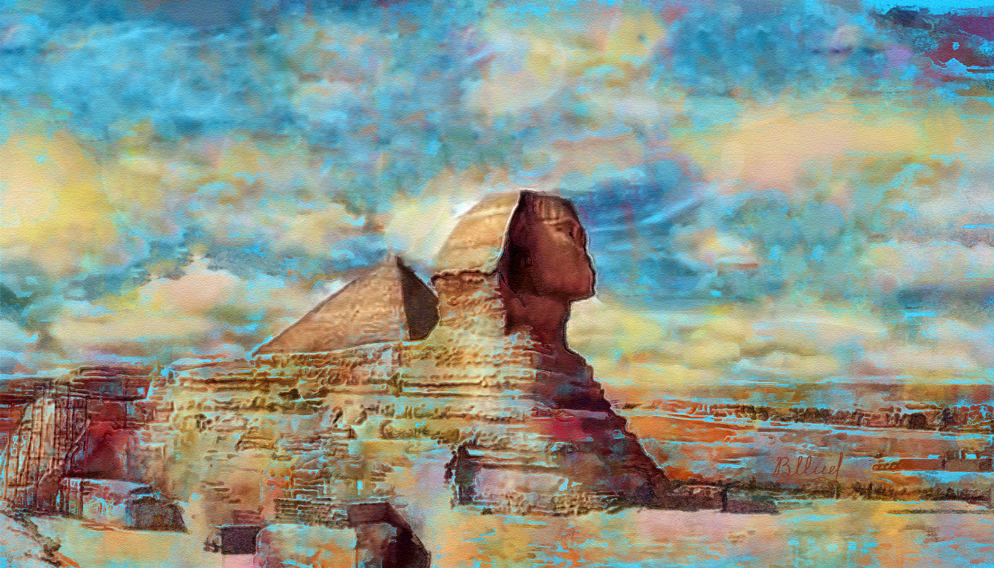 瓦希里 米申科. The sphinx guarding the peace of the pharaohs