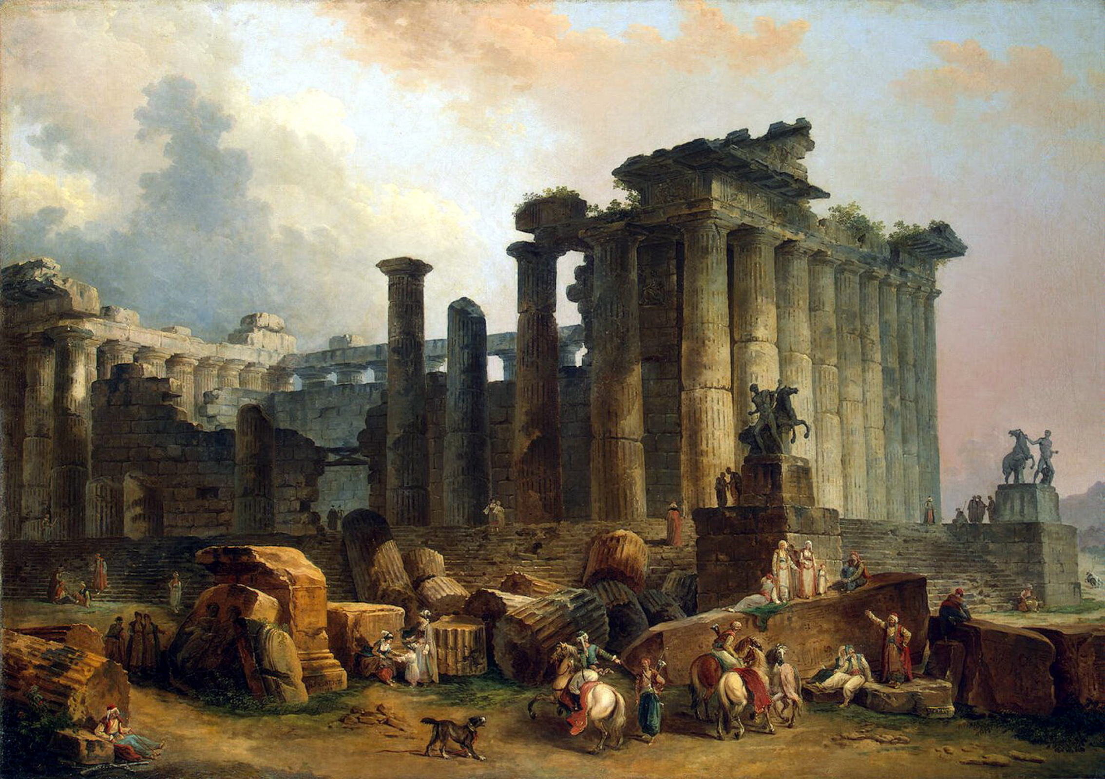 The ruins of the Doric temple by Hubert Robert: History, Analysis