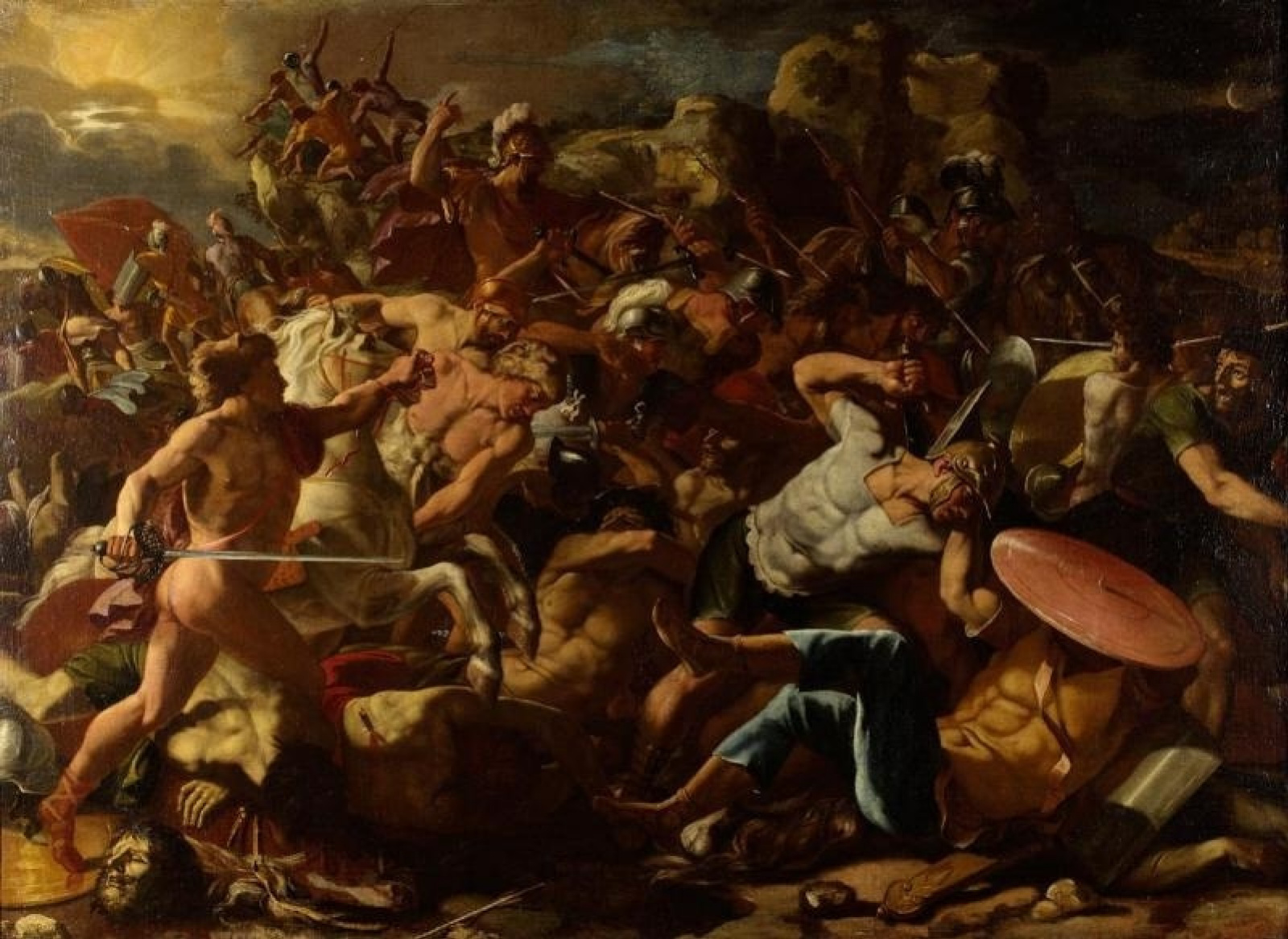 Nicolas Poussin 以色列人与亚摩利人的战争, XVII, 96×134 厘米：作品描述| Arthive