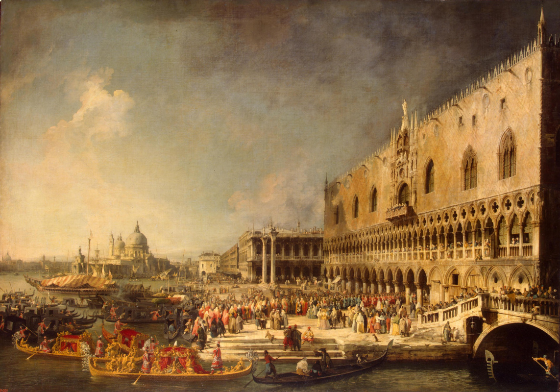 Giovanni Antonio 运河（Canaletto）. Arrival of the French ambassador to Venice