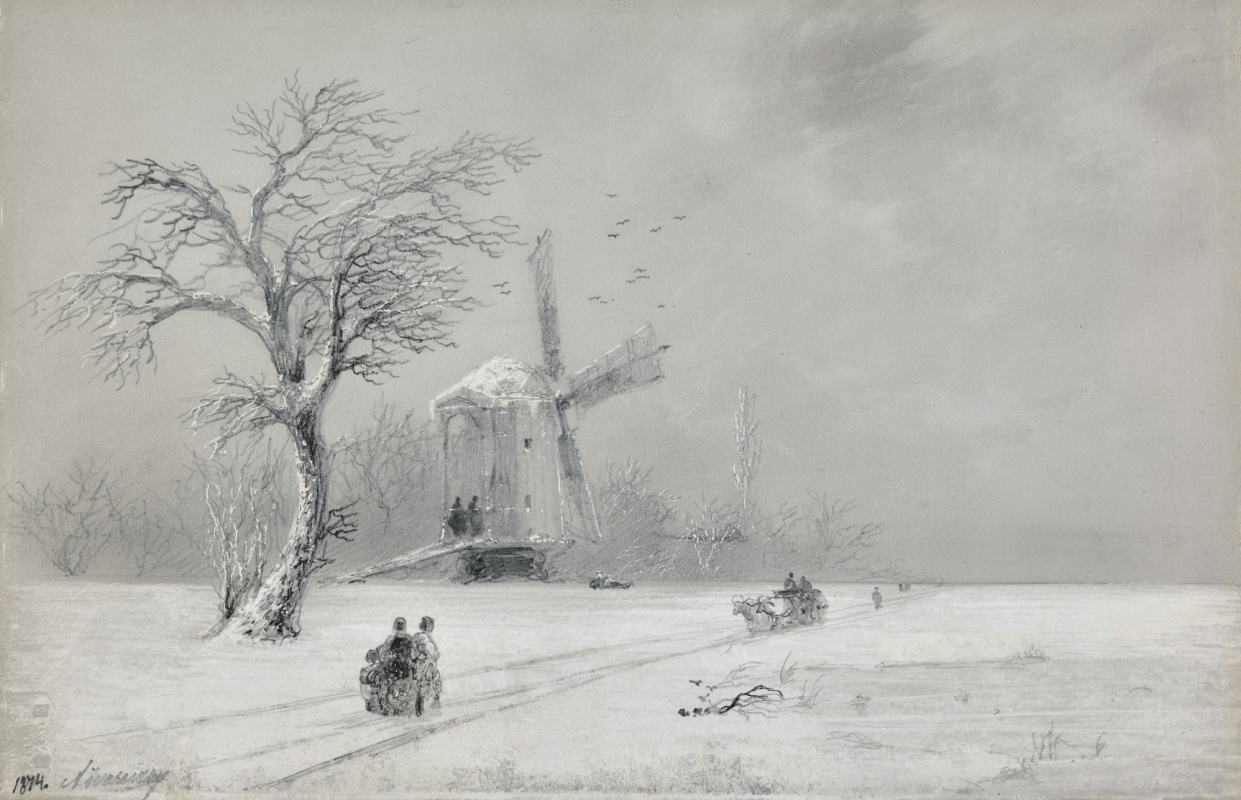 Ivan Aivazovsky. Winter in Ukraine