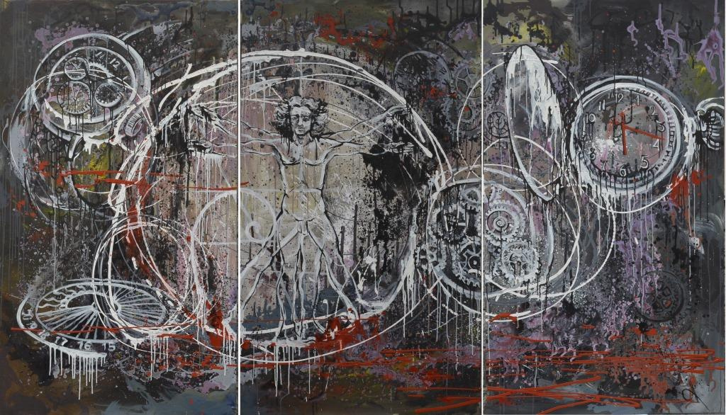 Tanya Vasilenko. "Golden ratio" triptych, all parts. From "Time" artworks series