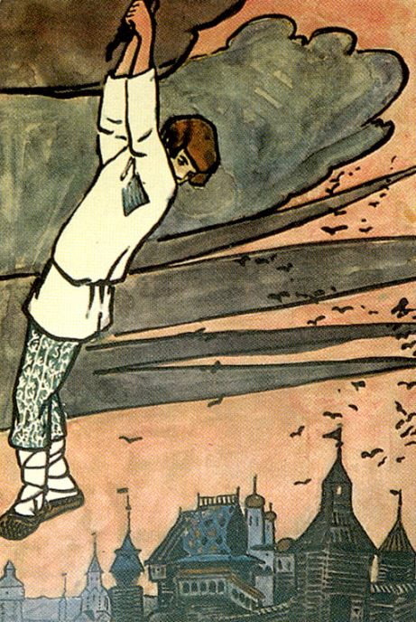 Elena Dmitrievna Polenova. Illustration for "Russian folk tales and rhymes"