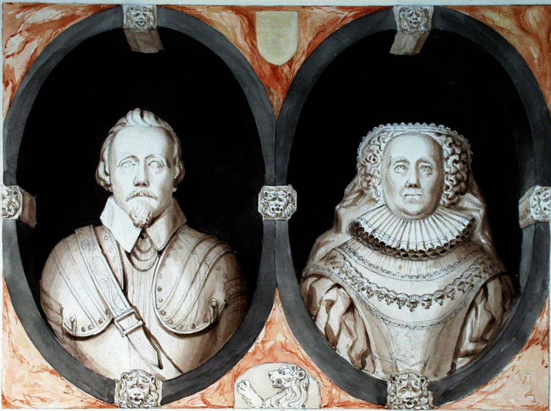 Anthony Frederick Augustus Sandys. Portraits of Augustine Palgrave and his wife. Church of North Barningham