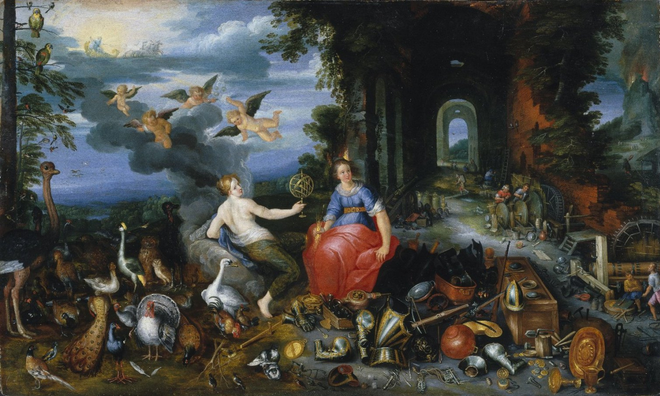 Frans Franken the Younger. Allegory of air and fire. About 1630 (together with the workshop of Jan Breughel Ml)