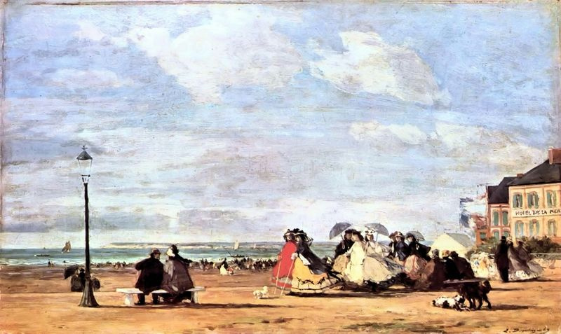 Eugene Boudin. Empress Eugenie on the coast of Trouville