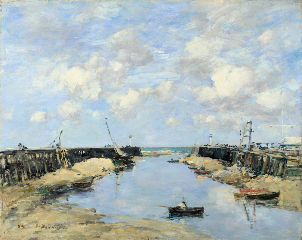 Eugene Boudin. The entrance to the Harbor of Trouville