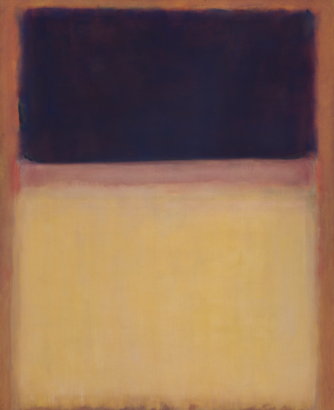 Rothko Mark.  No. 9 (Dark on a light earthy, purple and yellow on pink)