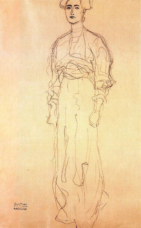 Gustav Klimt. Standing woman (Sketch for a portrait of Margaret Stonboro-Wittgenstein)