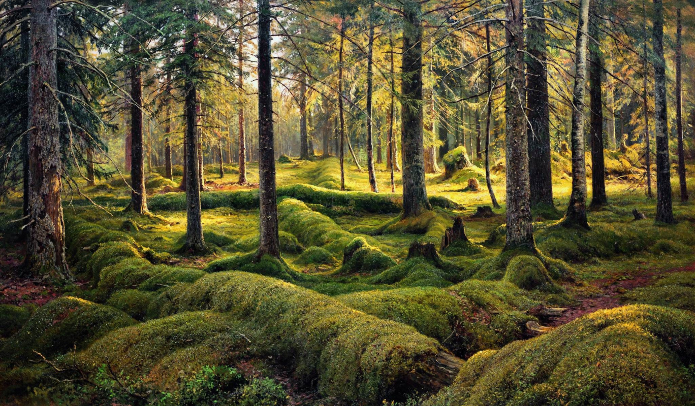 Ivan Ivanovich Shishkin. The old kecks. Forest cemetery