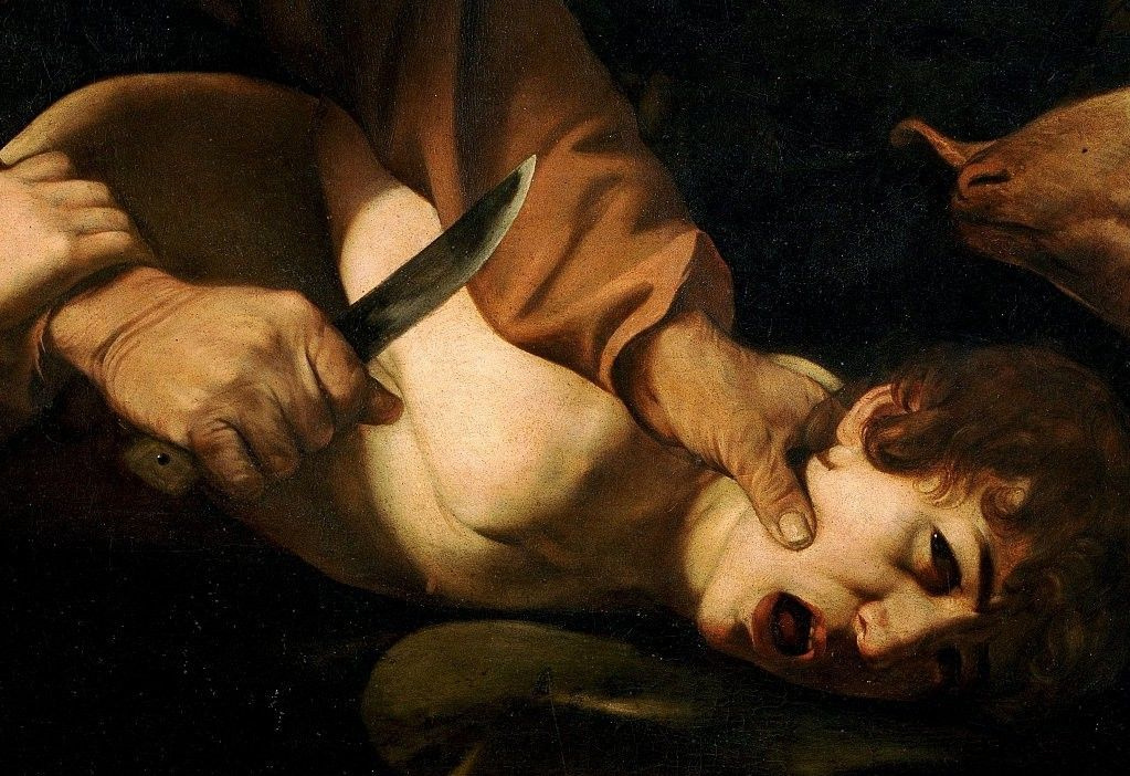 Микеланджело Меризи де Караваджо. Жертвоприношение Исаака. Фрагмент
