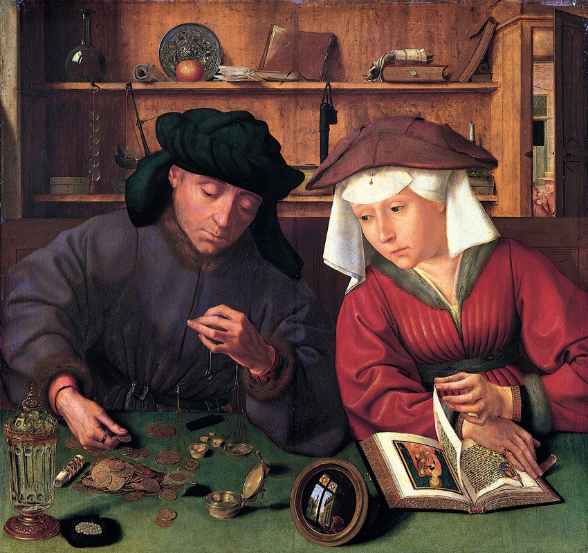 Quentin Massys. The moneylender and his wife