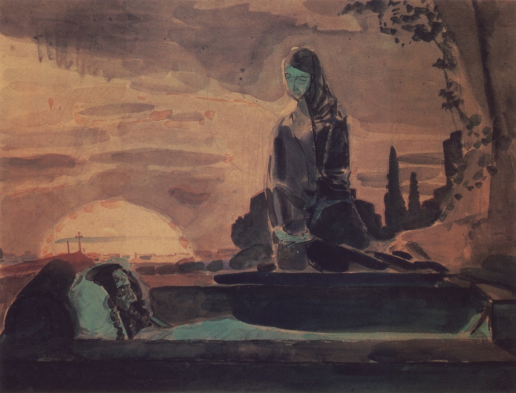 Mikhail Vrubel. Lamentation (the first sketch to the painting in the Vladimir Cathedral in Kiev)