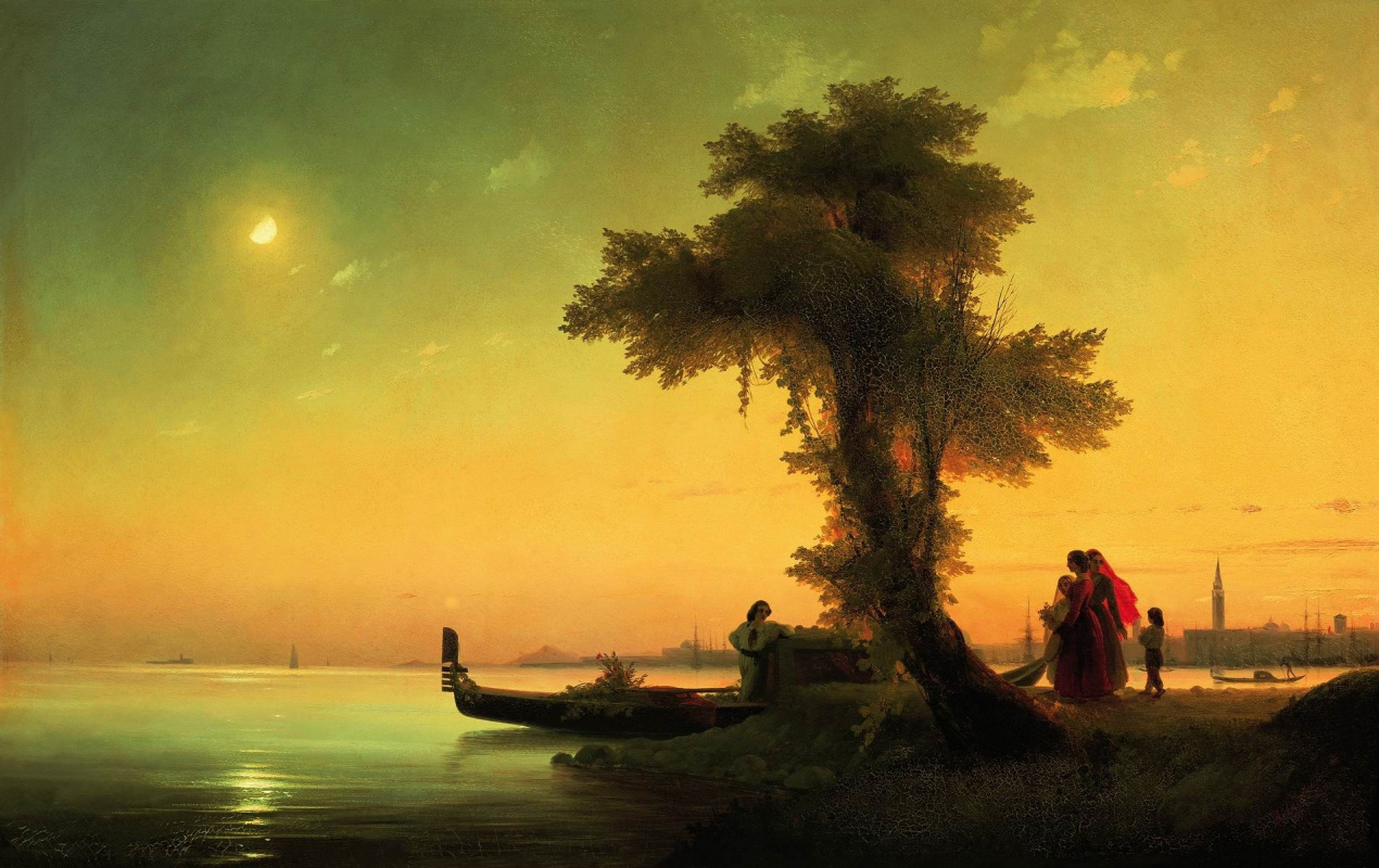 Ivan Aivazovsky. A view of Venice lagoon