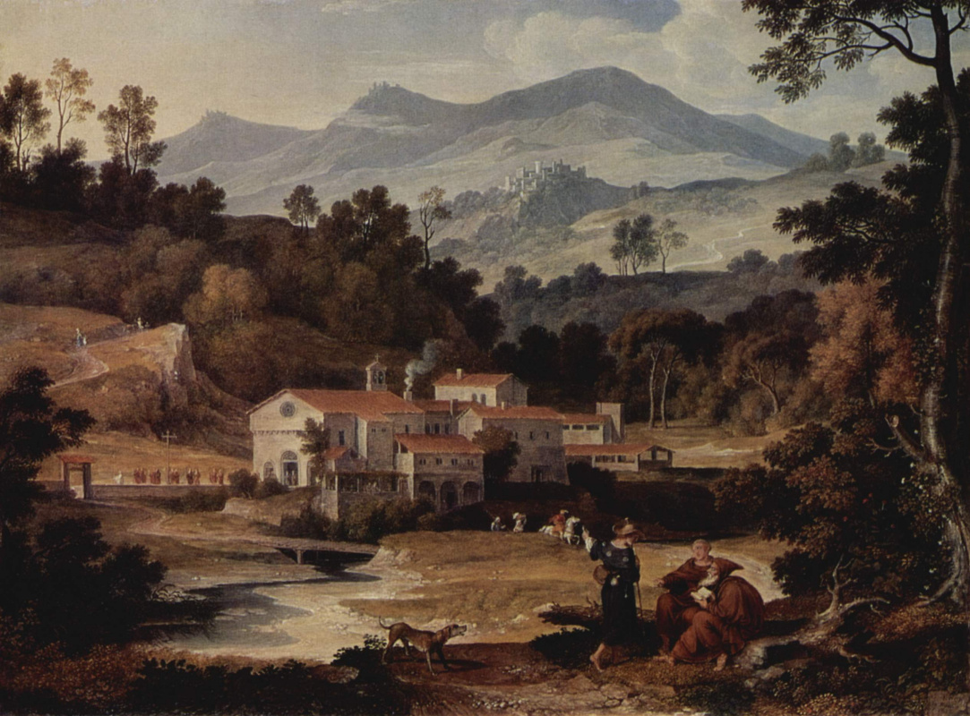 Josef Anton Koch. The convent of San Francesco in the Sabine mountains near Rome