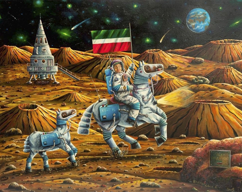 Alfrid Mullahmetovich Shaimardanov. In space