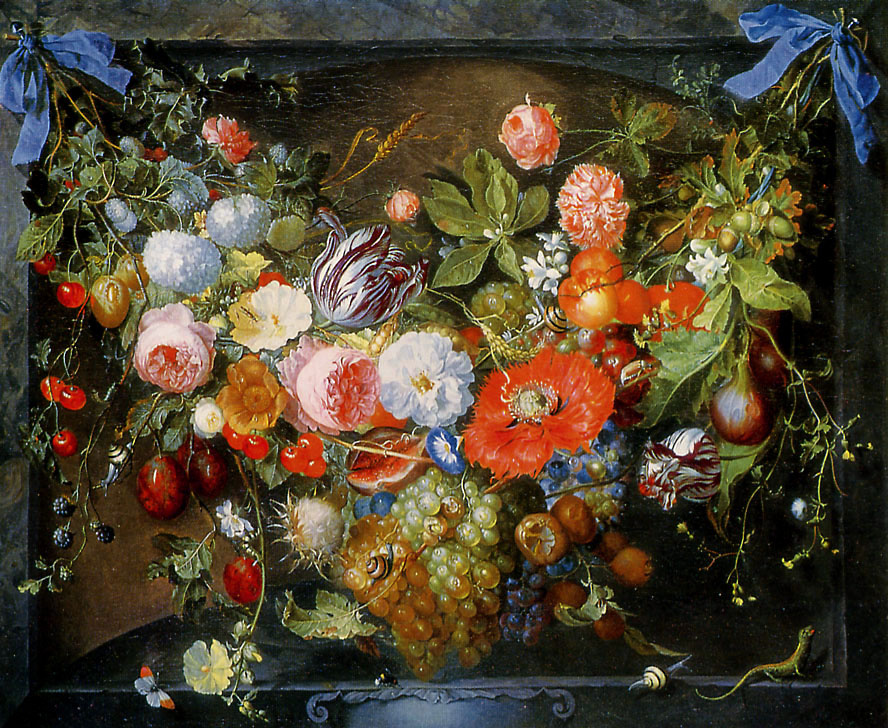 Jan Davids de Hem. Floral still life (Garland)