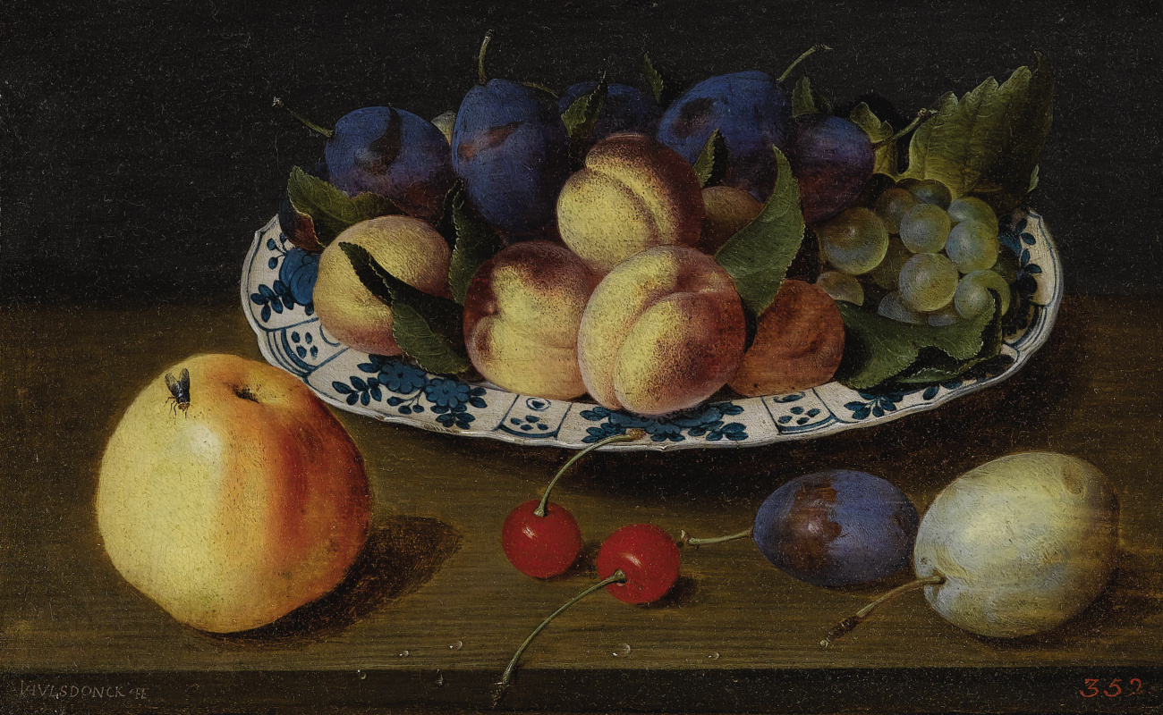 Jakob van Hülsdonk. Still life with fruits