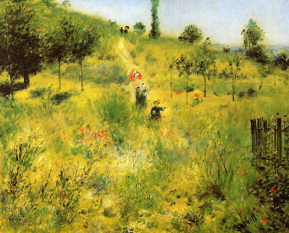 Pierre-Auguste Renoir. Path in the tall grass