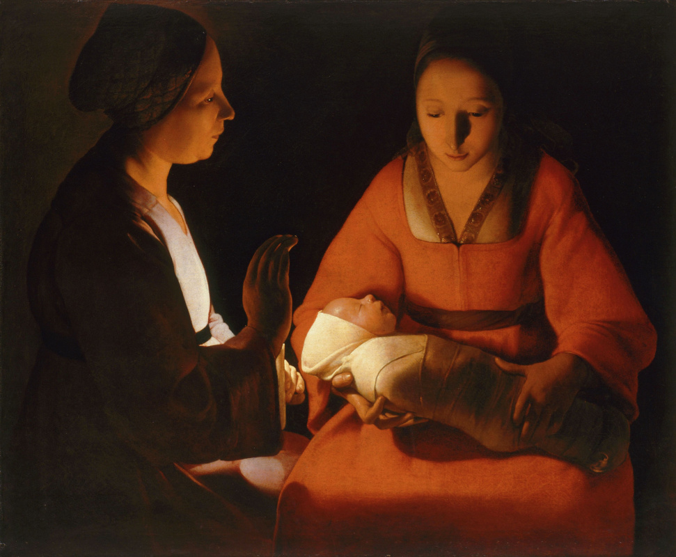 Georges de La Tour. Newborn Baby (Christmas)