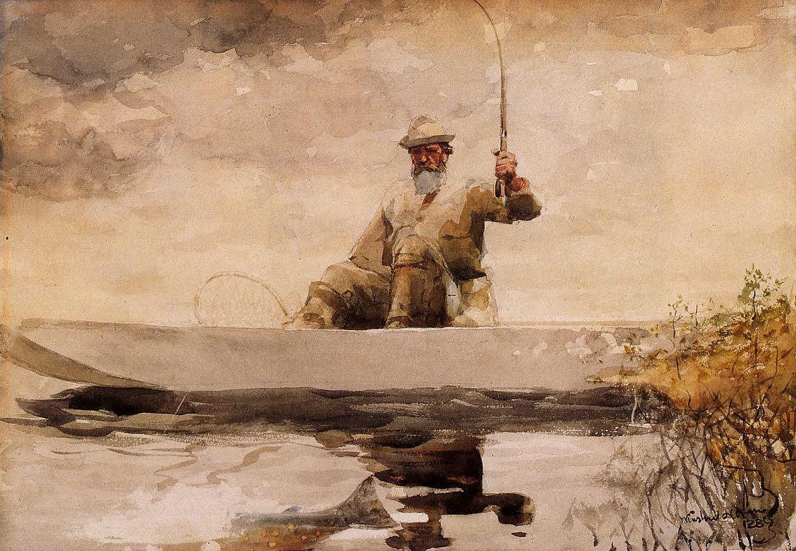 Winslow Homer. Fishing in the Adirondacks