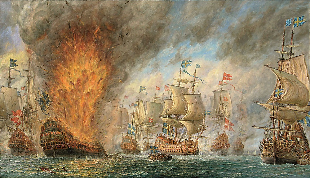 Vladimir Mikhailovich Mikhailovsky. Seeschlacht vor der Insel "Oland" im Jahre 1676