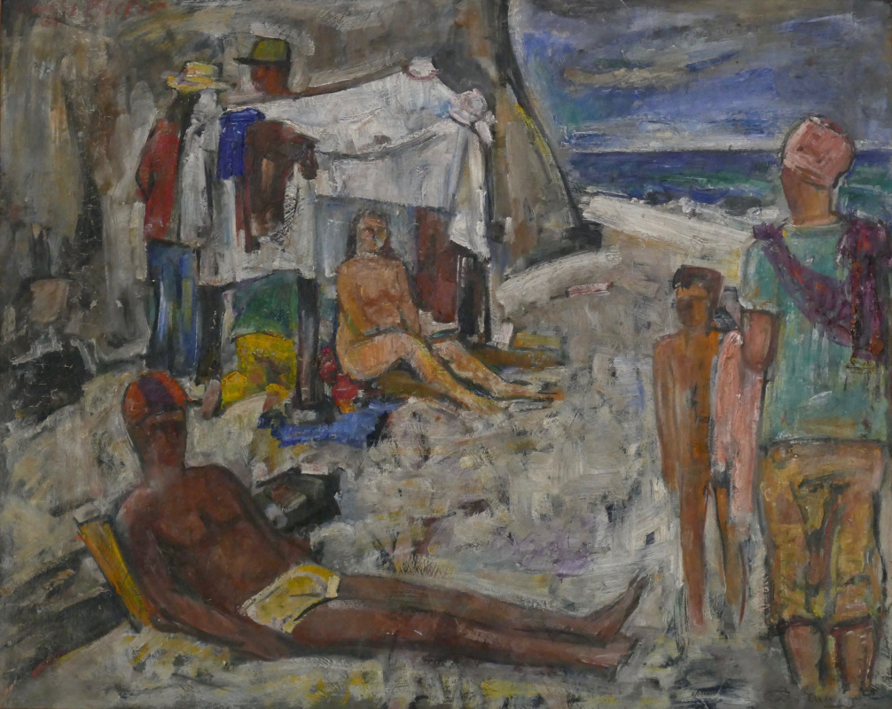 Maurice Becker. On the beach in the Hamptons
