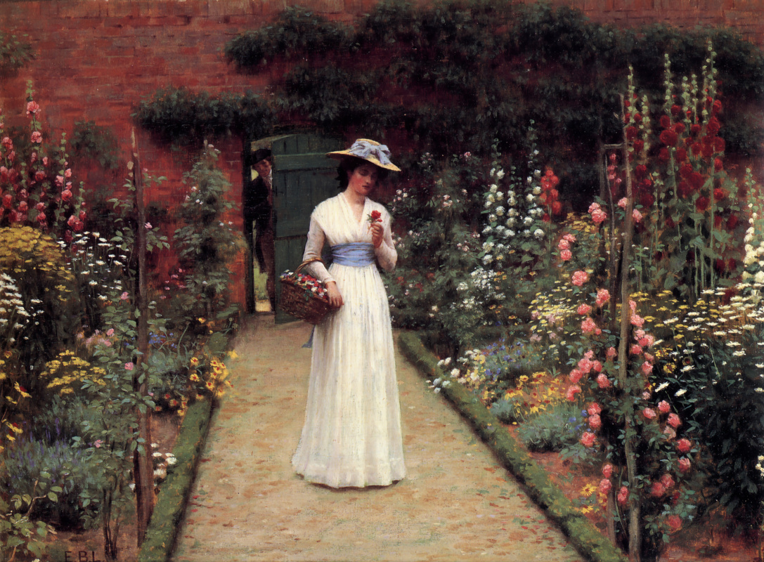 Edmund Blair Layton. Lady in the garden