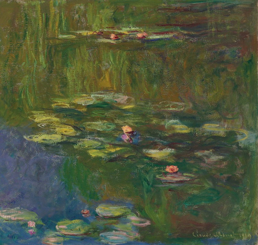 Claude Monet. A pond with water lilies