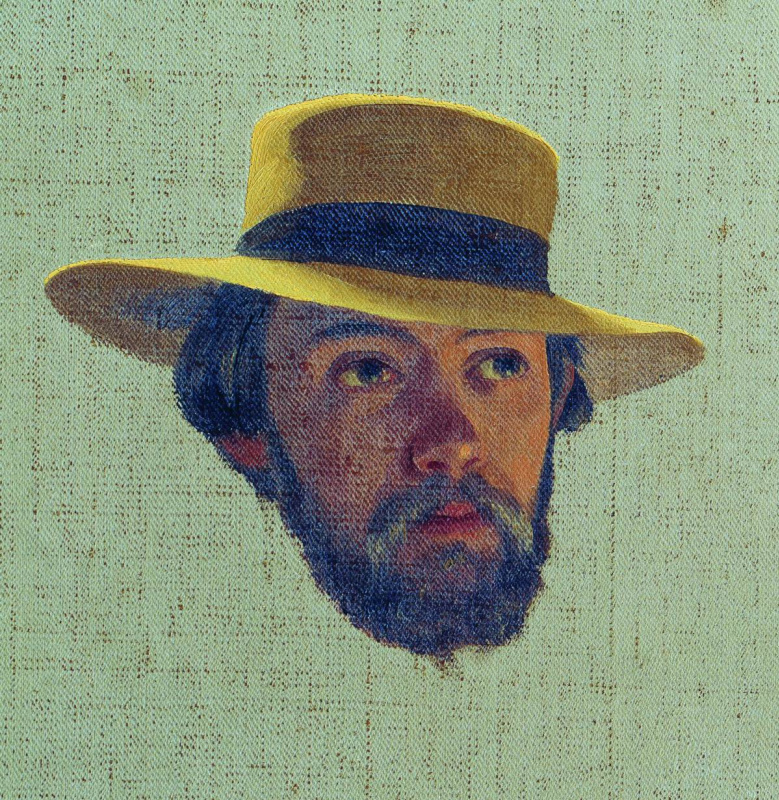 Fedor Andreevich Bronnikov. Self portrait. 1858 Study