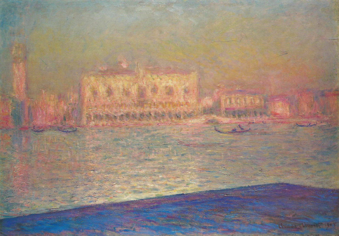 Claude Monet. El palacio ducal con la isla de san giorgio maggiore. Venecia