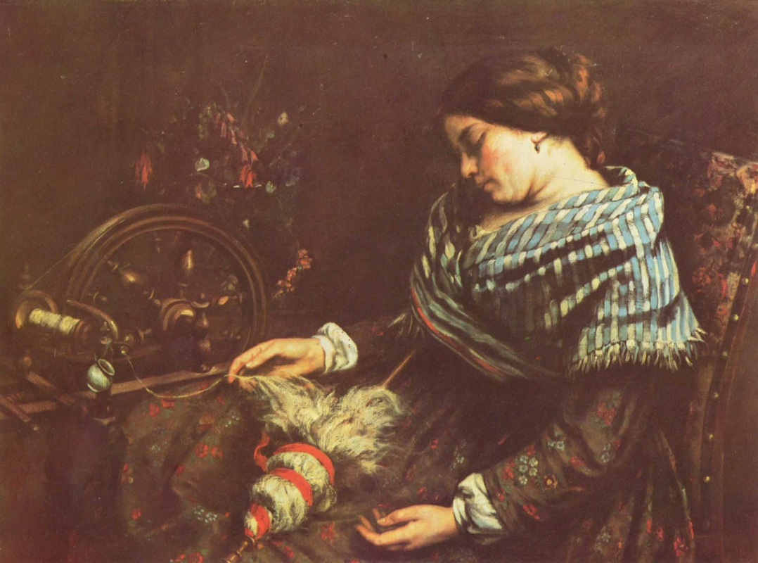Gustave Courbet. The sleeping spinner