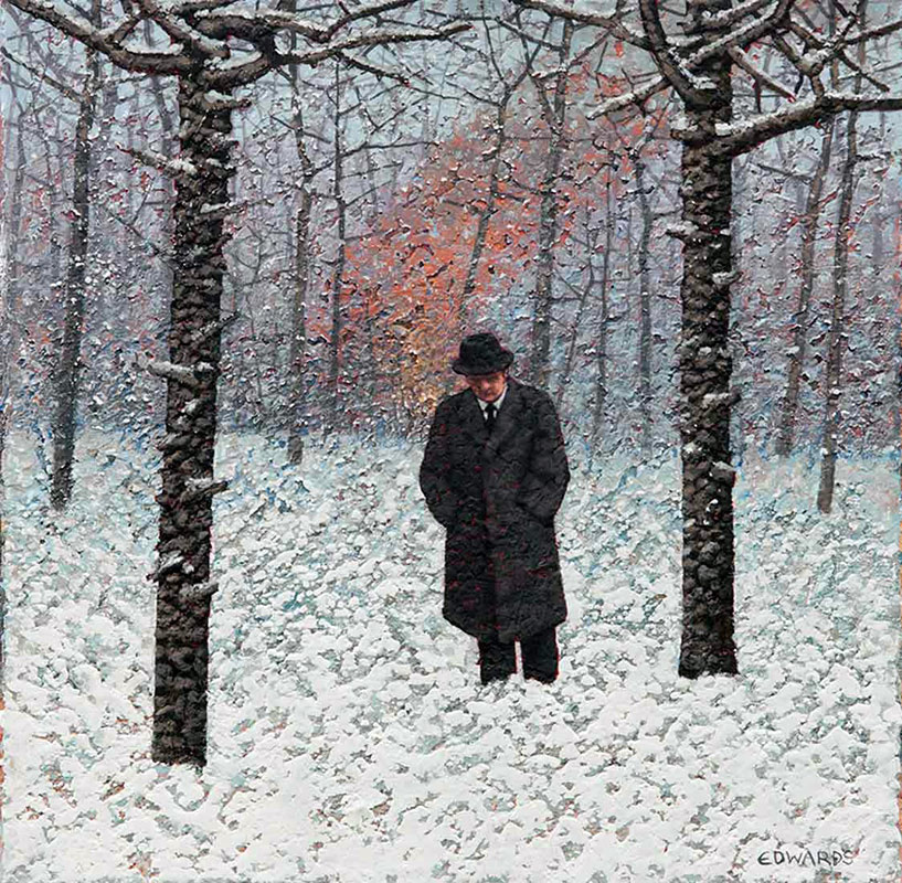 Марк Эдвардс. A man in a burning winter forest