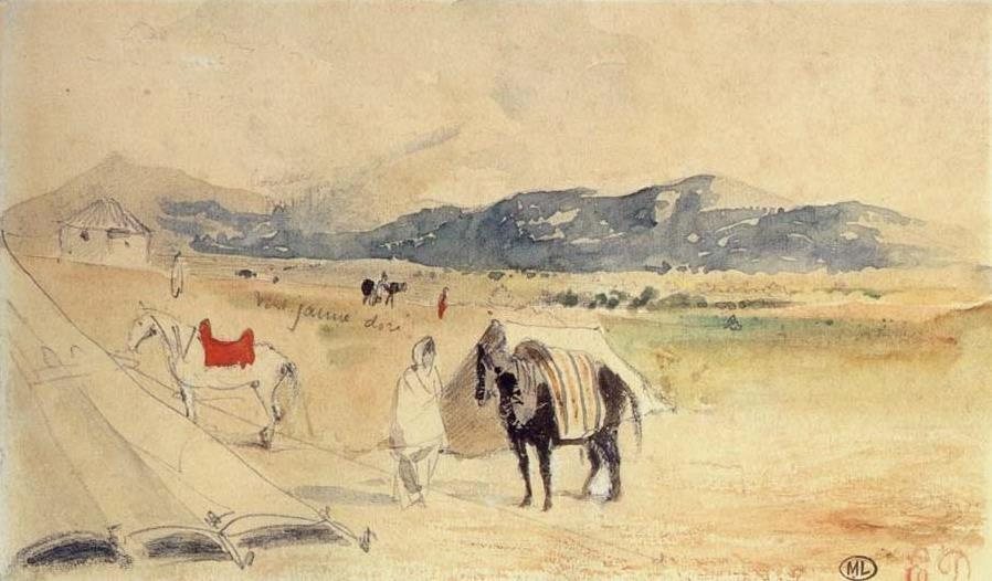 Eugene Delacroix. Between Tangier and Meknes