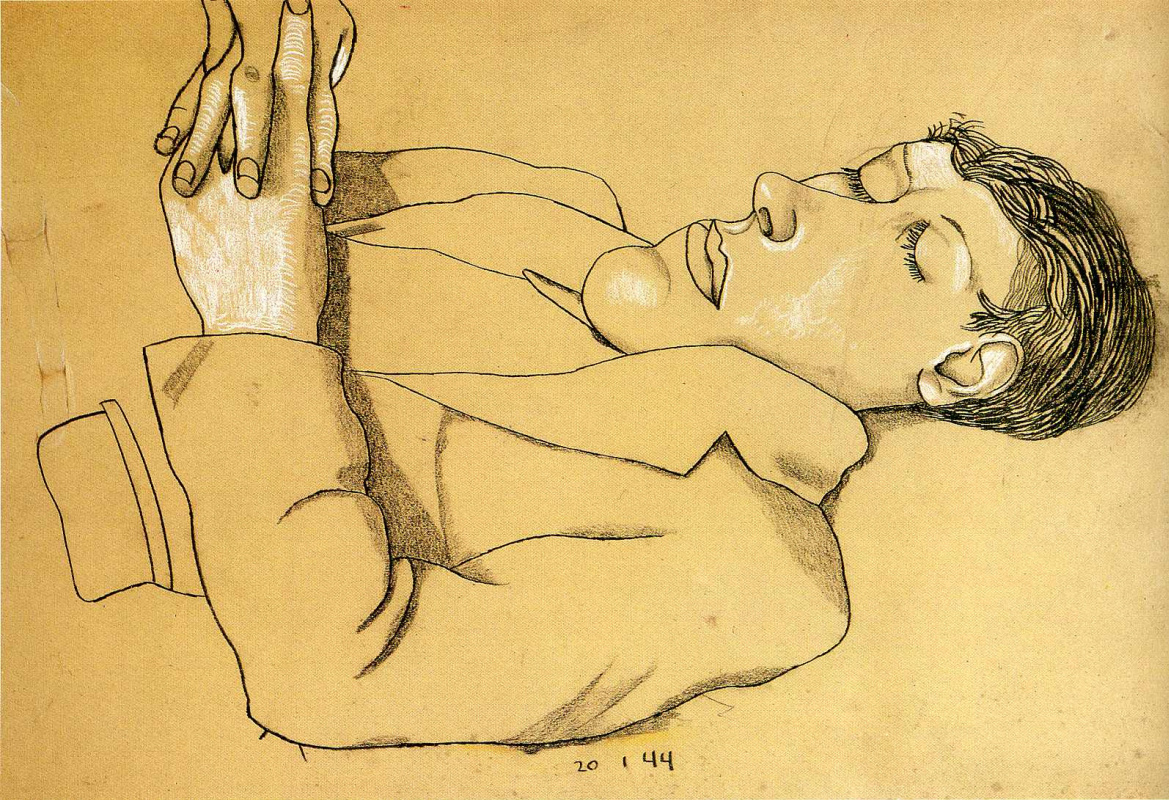 Lucien Freud. Man with folded arms