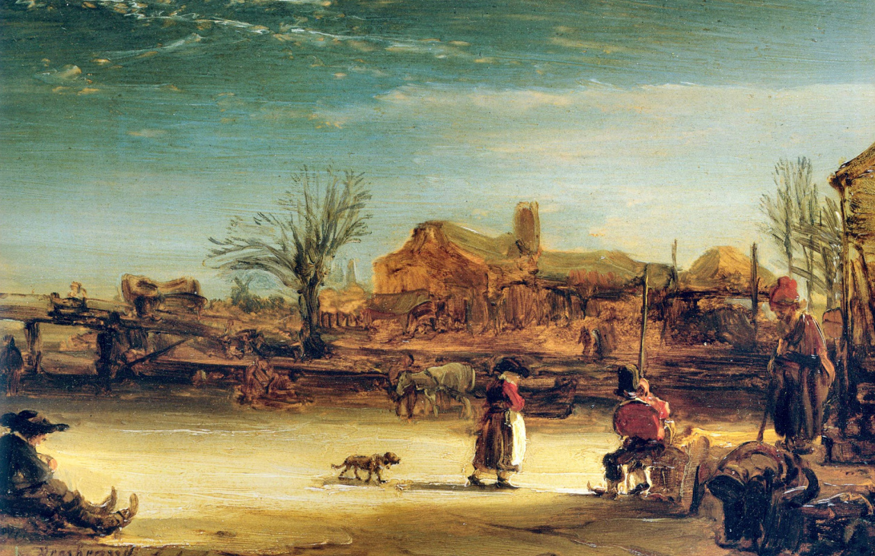 Rembrandt Harmenszoon van Rijn. Winter landscape