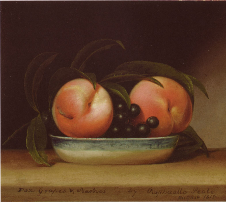 Raphaelle Peale. Grapes and peaches