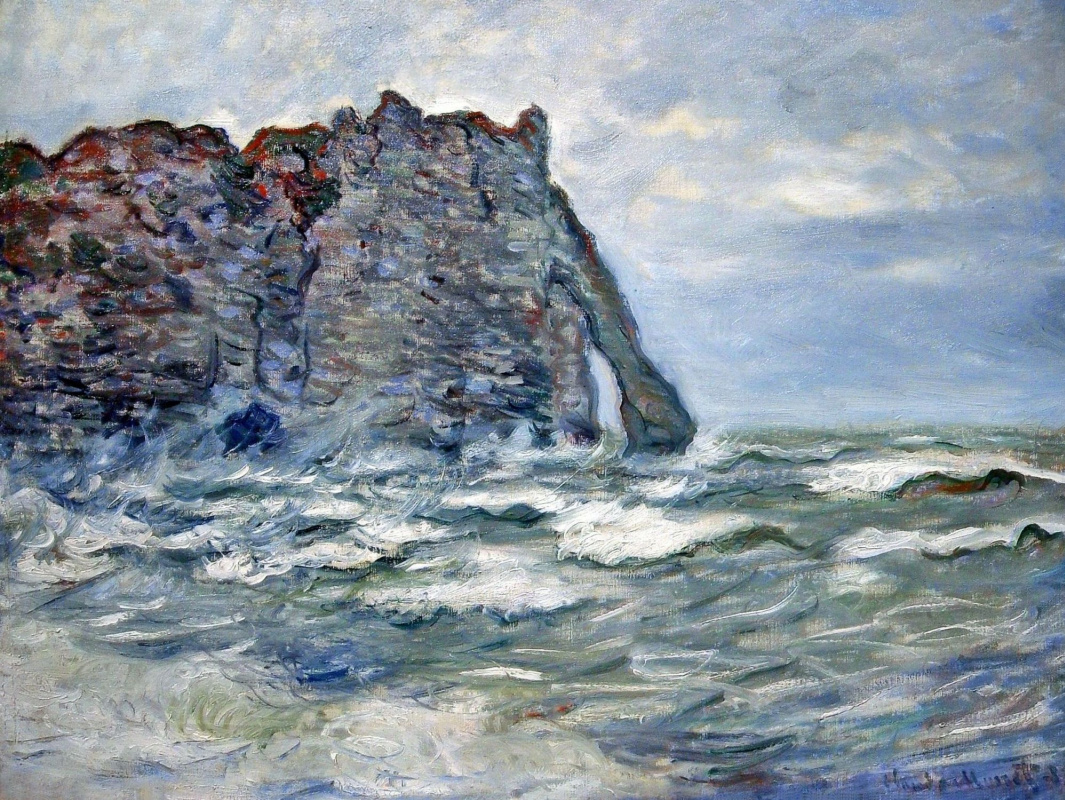 Claude Monet. Port d Aval, rough sea