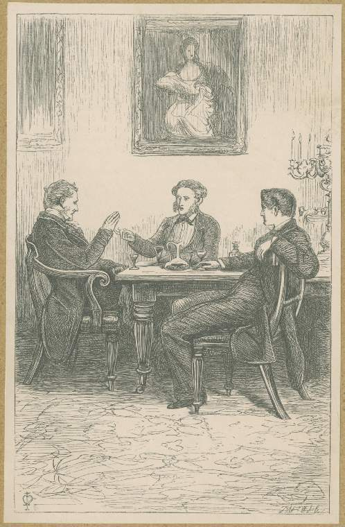 John Everett Millais. Over a glass of wine. Illustration for the works of Anthony Trollope