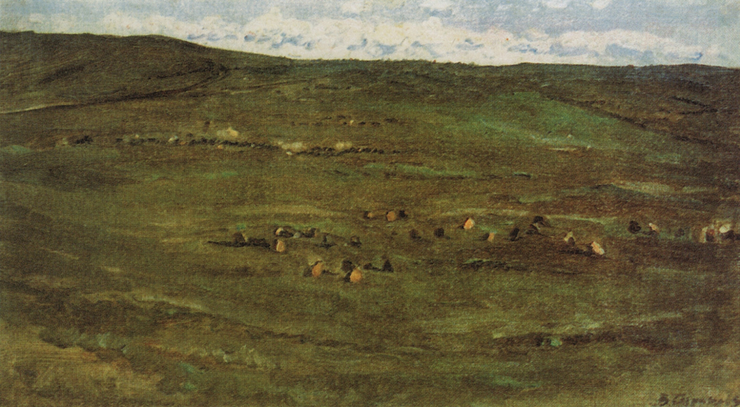 Vasily Surikov. A herd of horses in the steppe Babinskoe