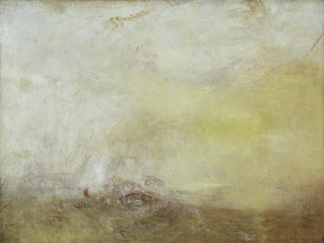 Joseph Mallord William Turner. Lever du soleil avec des monstres marins